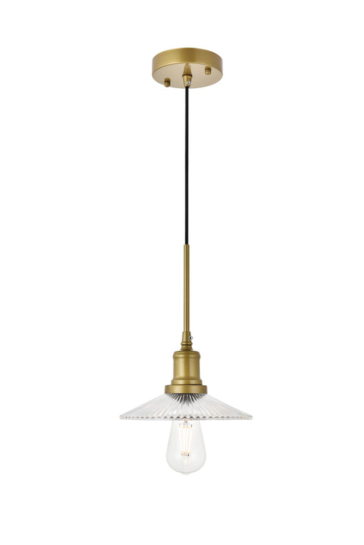 Elegant Lighting - LD4040D8BR - One Light Pendant - Waltz - Brass And Clear