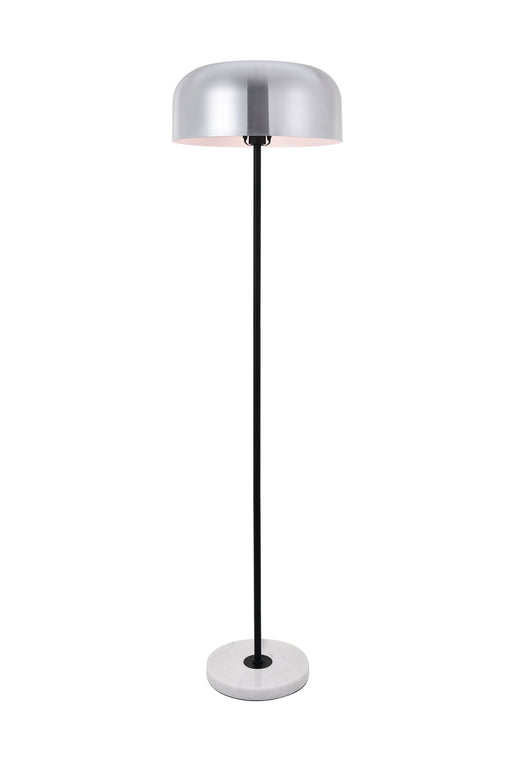 Elegant Lighting - LD4070F16BN - One Light Floor Lamp - Exemplar - Brushed Nickel And Black And White