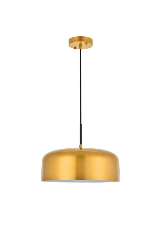 Elegant Lighting - LD4072D14SG - One Light Pendant - Etude - Satin Gold And Black