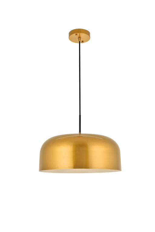 Elegant Lighting - LD4074D16SG - One Light Pendant - Etude - Satin Gold And Black