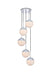Elegant Lighting - LD6076C - Five Light Pendant - Eclipse - Chrome And Frosted White