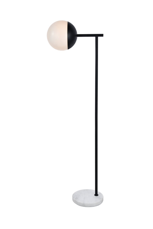 Elegant Lighting - LD6098BK - One Light Floor Lamp - Eclipse - Black And Frosted White