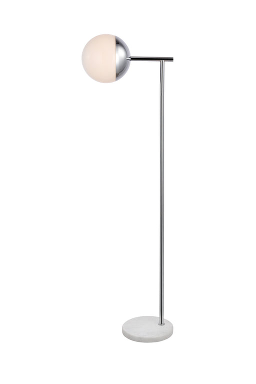 Elegant Lighting - LD6100C - One Light Floor Lamp - Eclipse - Chrome And Frosted White