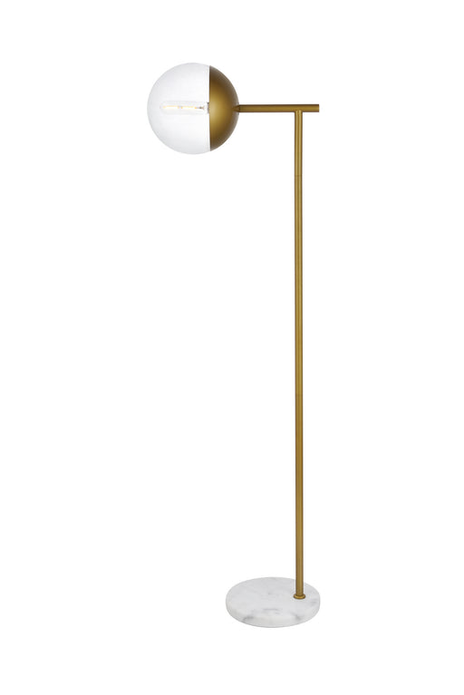 Elegant Lighting - LD6103BR - One Light Floor Lamp - Eclipse - Brass And Clear