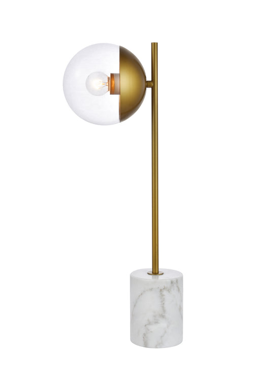 Elegant Lighting - LD6109BR - One Light Table Lamp - Eclipse - Brass And Clear