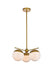 Elegant Lighting - LD6132BR - Three Light Pendant - Eclipse - Brass And Frosted White