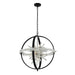 Allegri - 033651-050-FR001 - Ten Light Pendant - Angelo - Matte Black w/ Polished Silver