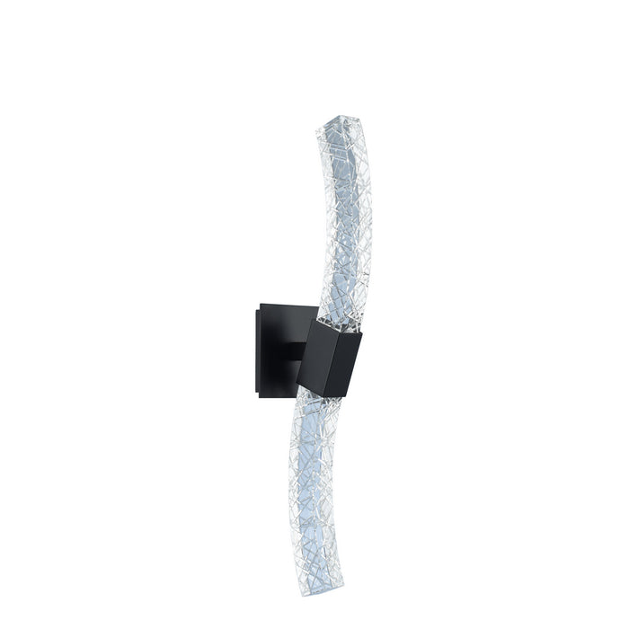 Allegri - 034820-051-FR001 - LED Wall Bracket - Athena - Matte Black w/ Polished Nickel