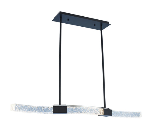 Allegri - 034860-051-FR001 - LED Island Pendant - Athena - Matte Black w/ Polished Nickel