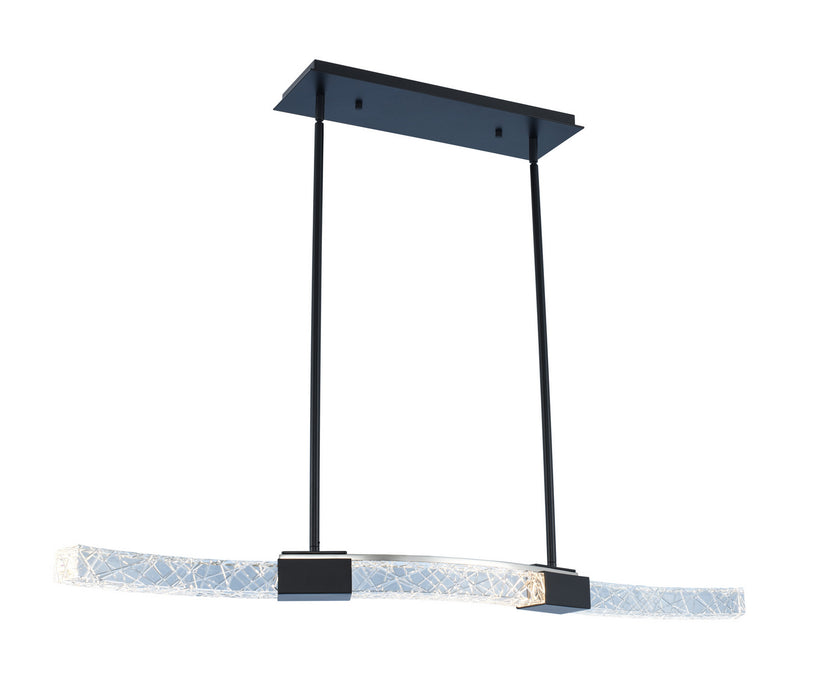 Allegri - 034860-051-FR001 - LED Island Pendant - Athena - Matte Black w/ Polished Nickel