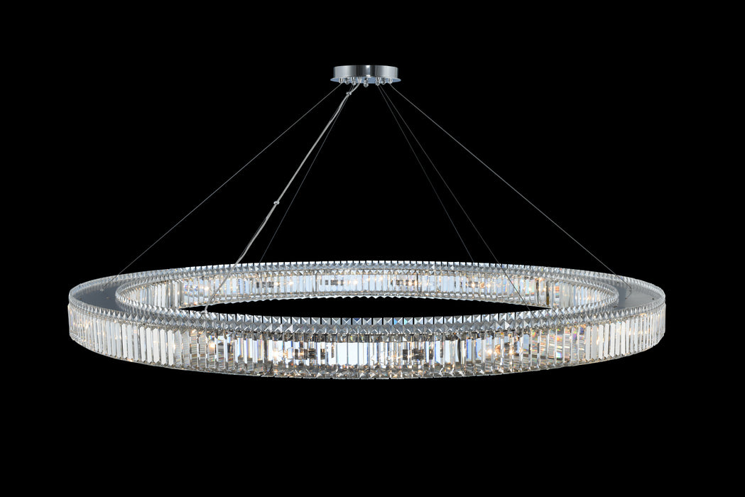 20 Light Pendant from the Rondelle collection in Chrome finish