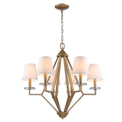 Acclaim Lighting - IN11320WG - Six Light Chandelier - Easton - Washed gold