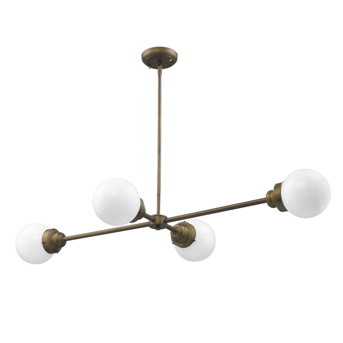 Acclaim Lighting - IN21222RB - Four Light Island Pendant - Portsmith - Raw Brass