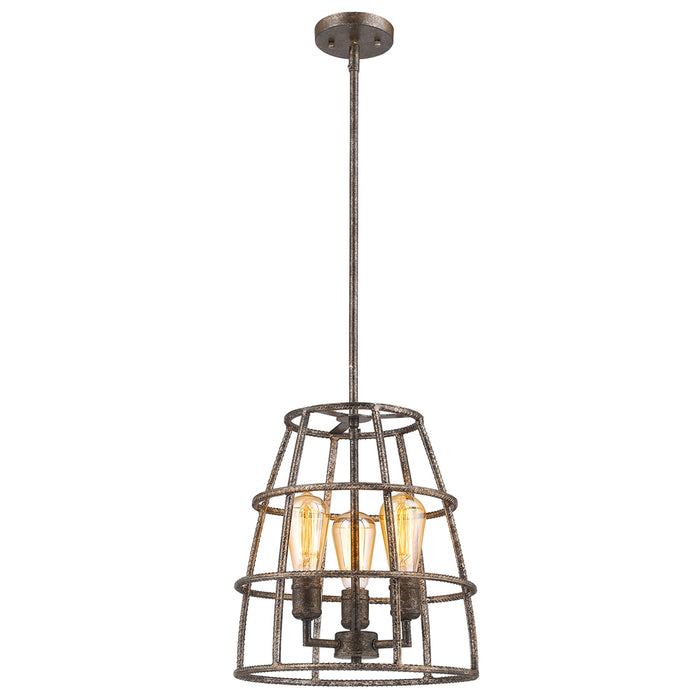 Acclaim Lighting - IN21345AS - Three Light Pendant - Rebarre - Antique Silver