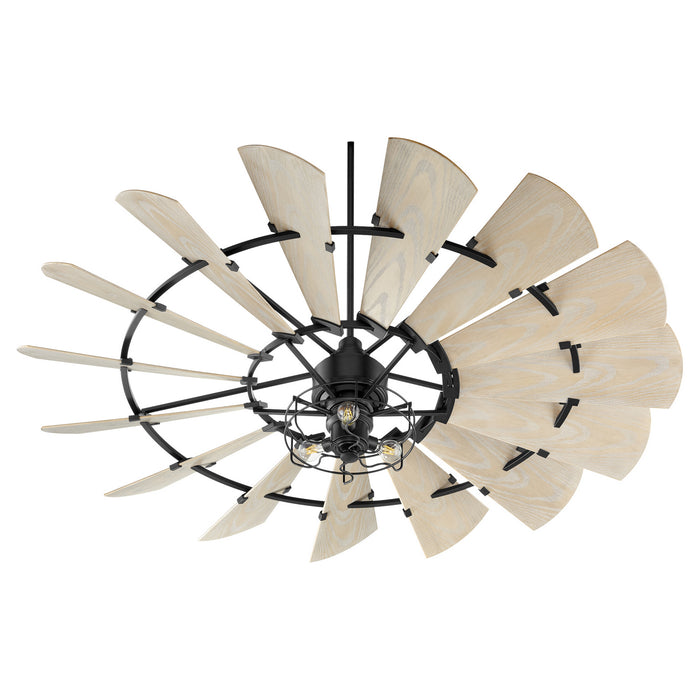 LED Fan Light Kit from the Windmill collection in Noir finish