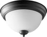 Quorum - 3063-11-69 - Two Light Ceiling Mount - Noir w/ Satin Opal