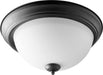 Quorum - 3063-15-69 - Three Light Ceiling Mount - Noir w/ Satin Opal