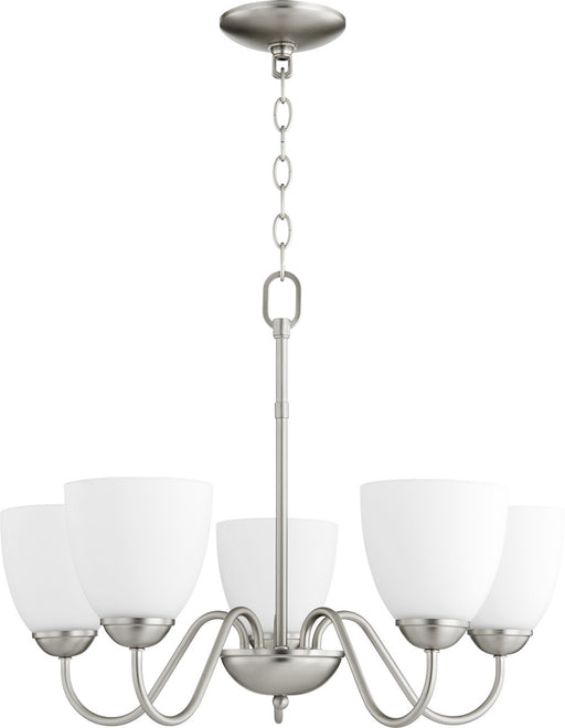 Quorum - 6041-5-65 - Five Light Chandelier - Satin Nickel