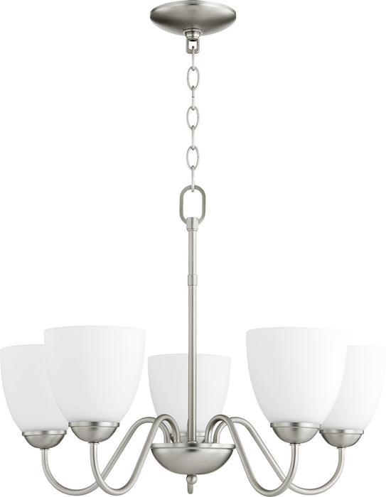 Quorum - 6041-5-65 - Five Light Chandelier - Satin Nickel