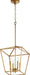 Quorum - 604-4-74 - Four Light Entry Pendant - Gabriel - Gold Leaf