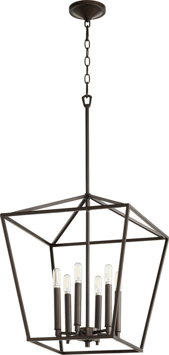 Quorum - 604-6-86 - Six Light Entry Pendant - Gabriel - Oiled Bronze