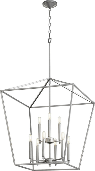 Nine Light Entry Pendant from the Gabriel collection in Classic Nickel finish