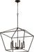 Quorum - 644-6-86 - Six Light Entry Pendant - Gabriel - Oiled Bronze