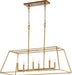 Quorum - 654-6-74 - Six Light Pendant - Gabriel - Gold Leaf