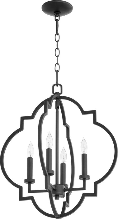 Quorum - 6842-4-69 - Four Light Entry Pendant - Dublin - Noir