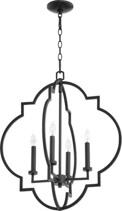 Quorum - 6942-4-69 - Four Light Entry Pendant - Dublin - Noir