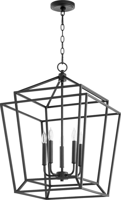 Quorum - 8807-5-69 - Five Light Entry Pendant - Monument - Noir