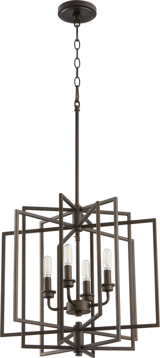 Quorum - 888-4-86 - Four Light Pendant - Hammond - Oiled Bronze