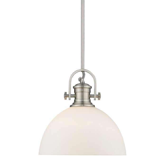 Golden - 3118-L PW-OP - One Light Pendant - Hines - Pewter