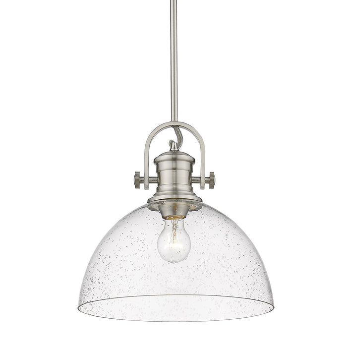 One Light Pendant from the Hines collection in Pewter finish