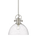 Golden - 3118-L PW-SD - One Light Pendant - Hines - Pewter