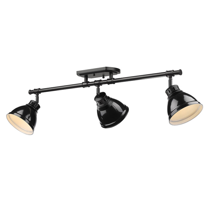 Three Light Semi-Flush Mount from the Duncan collection in Matte Black finish
