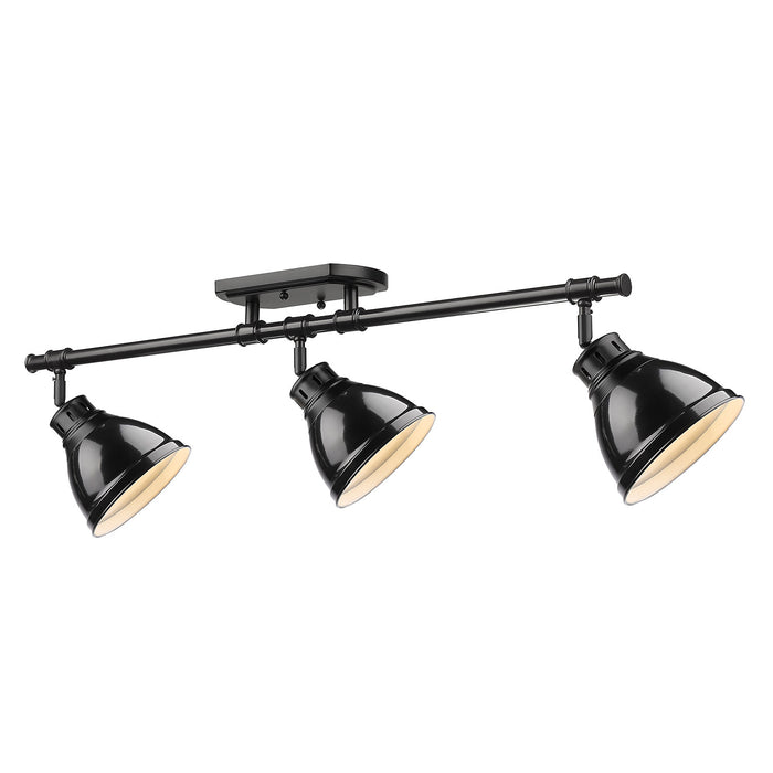 Three Light Semi-Flush Mount from the Duncan collection in Matte Black finish