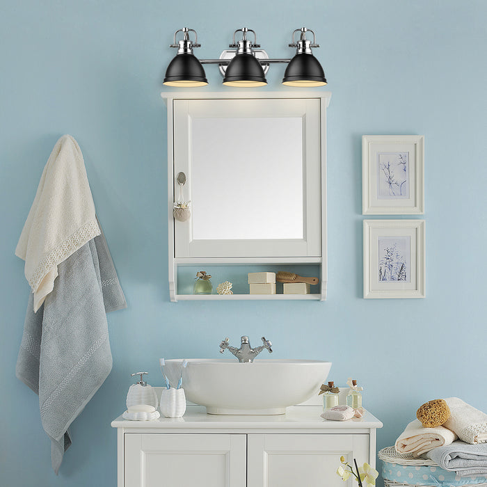 Three Light Bath Vanity from the Duncan collection in Chrome finish