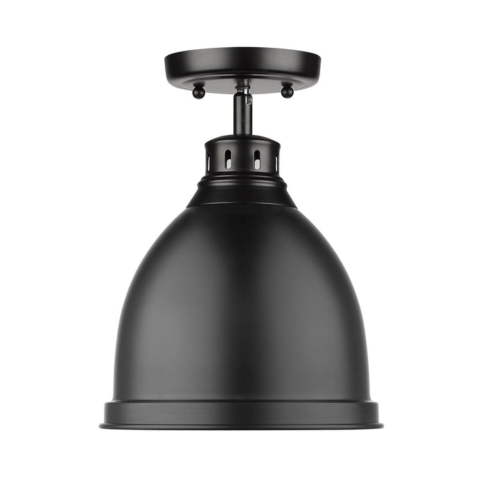 One Light Flush Mount from the Duncan collection in Matte Black finish
