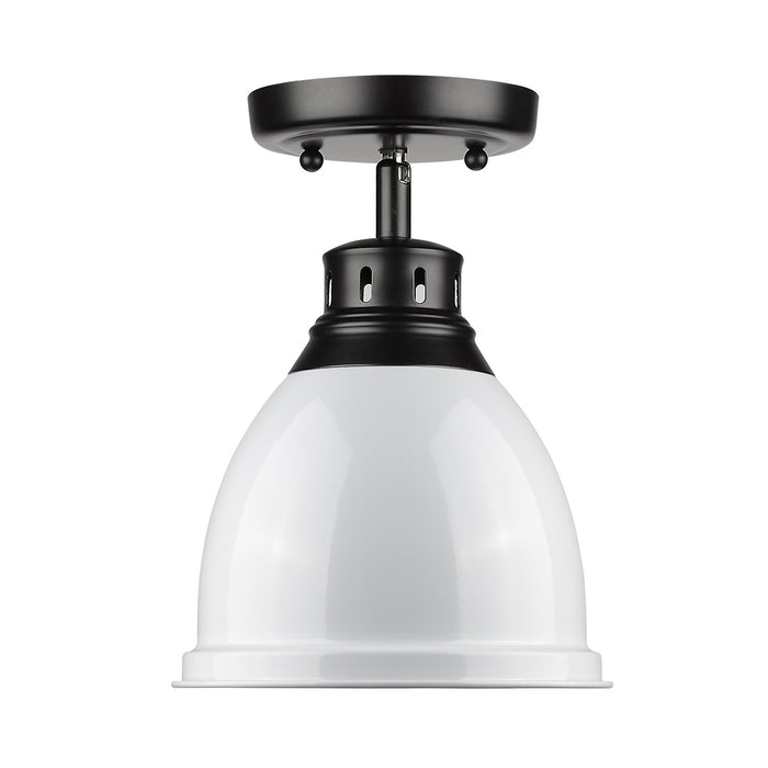 One Light Flush Mount from the Duncan collection in Matte Black finish