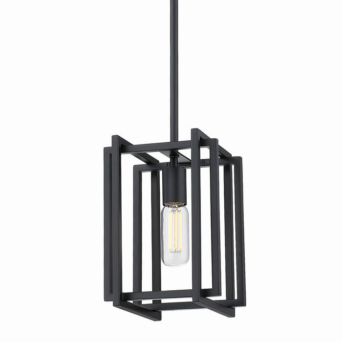 One Light Mini Pendant from the Tribeca collection in Matte Black finish