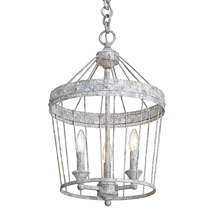 Three Light Pendant from the Ferris collection in Oyster finish