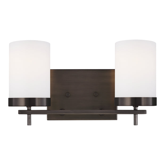 Two Light Wall / Bath from the Zire collection in Brushed Oil Rubbed Bronze finish