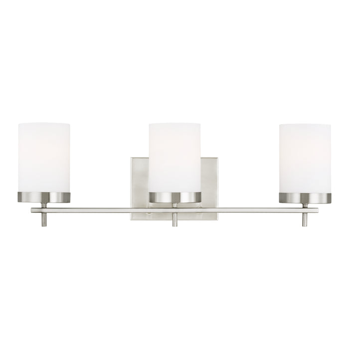Three Light Wall / Bath from the Zire collection in Brushed Nickel finish