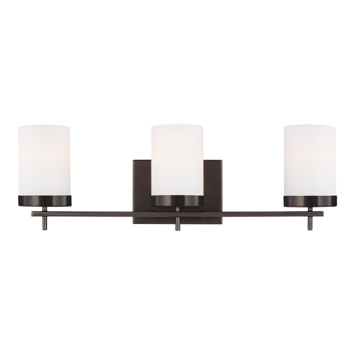 Three Light Wall / Bath from the Zire collection in Brushed Oil Rubbed Bronze finish