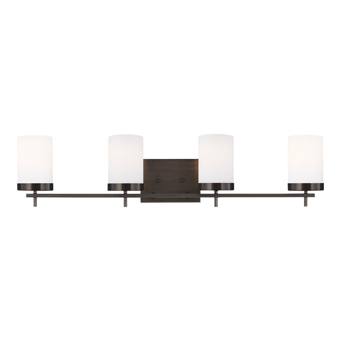 Four Light Wall / Bath from the Zire collection in Brushed Oil Rubbed Bronze finish