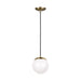Generation Lighting - 601893S-848 - LED Pendant - Leo-Hanging Globe - Satin Bronze
