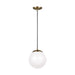 Generation Lighting - 602093S-848 - LED Pendant - Leo-Hanging Globe - Satin Bronze