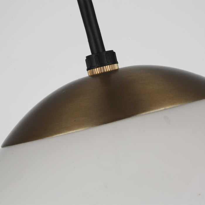 One Light Pendant from the Leo-Hanging Globe collection in Satin Bronze finish