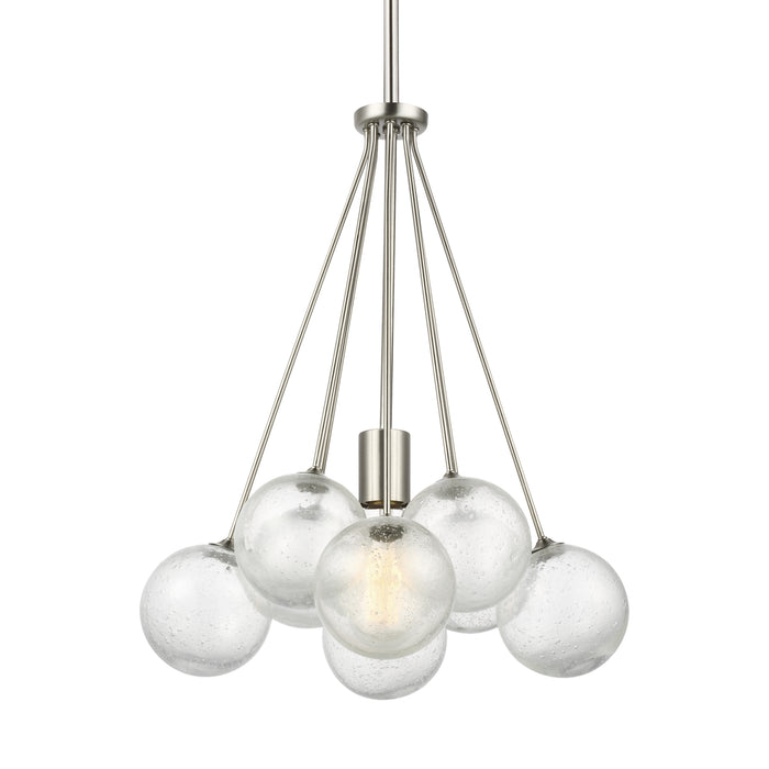 One Light Pendant from the Bronzeville collection in Brushed Nickel finish